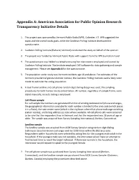 Appendix A: American Association for Public Opinion Research Transparency Initiative Details