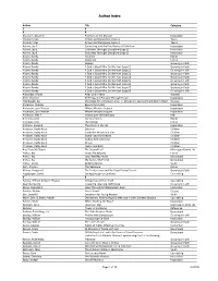 Author Index