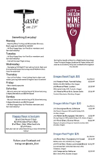 Happy Hour 4 to 6 Pm