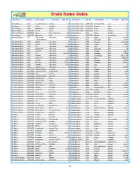 Train Name Index