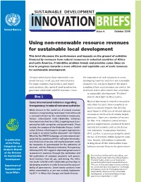 Using Non-Renewable Resource Revenues for Sustainable Local Development