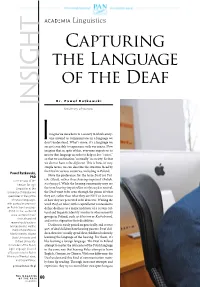 Capturing the Language of the Deaf