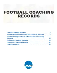 Football Coaching Records