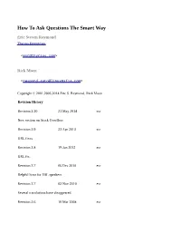 How to Ask Questions the Smart Way