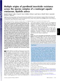 Multiple Origins of Pyrethroid Insecticide Resistance Across the Species Complex of a Nontarget Aquatic Crustacean, Hyalella Azteca