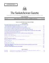 Sask Gazette, Part I, Aug 29, 2008