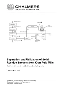 Separation and Utilization of Solid Residue Streams from Kraft Pulp Mills