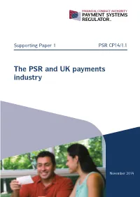 The PSR and UK Payments Industry