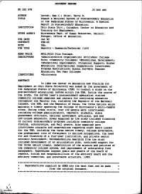 Toward a National System of Postsecondary Education in the Federated States of Micronesia