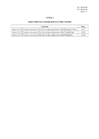 WT/DS396/R WT/DS403/R Page A-1 ANNEX a FIRST WRITTEN