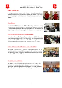 2018 Hospitaller Activities Report 2017