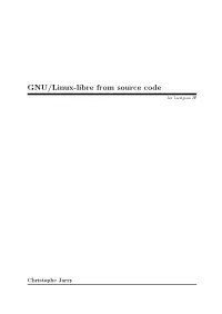 GNU/Linux-Libre from Source Code