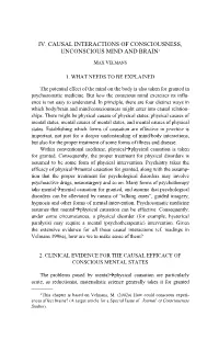 Iv. Causal Interactions of Consciousness, Unconscious Mind and Brain1