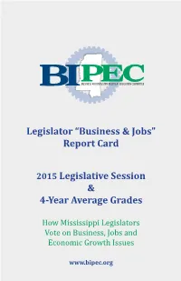 Legislator Report Card