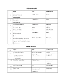 Padma Vibhushan Padma Bhushan