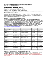 Sample Data for a Line Graph Use These Data to Create Data Tables and Line Graphs Following the Guidelines for Making a Line Graph and Checklist for a Line Graph