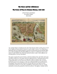 The Palace and the Coffeehouse: the Power of Place in Ottoman History
