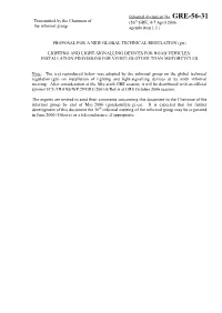 (56 GRE, 4-7 April 2006 Agenda Item 1.1.) PROP