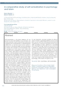 A Comparative Study of Self-Actualization in Psychology and Islam