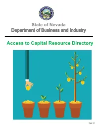 Access to Capital Directory