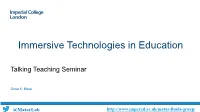 Immersive Technologies in Education