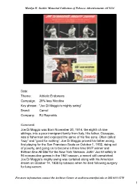 Joe Di Maggio's Mighty Swing