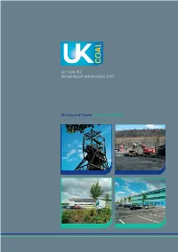 Mining and Power Harworth Estates UK COAL PLC Annual Report And