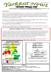 Newsletter Sept – Oct 2017