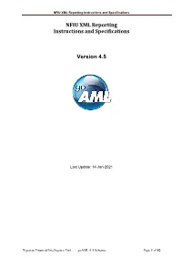 NFIU XML Reporting Version