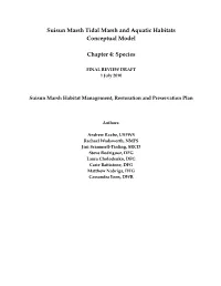 Suisun Marsh Tidal Marsh and Aquatic Habitats Conceptual Model