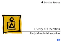 Theory of Operation Early Macintosh Computers