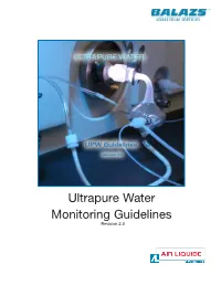 Ultrapure Water Monitoring Guidelines Booklet