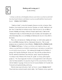 Binding and Loosing Part 1 C by Bob Dewaay CI