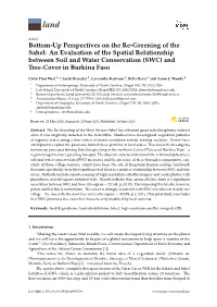 Bottom-Up Perspectives on the Re-Greening of the Sahel