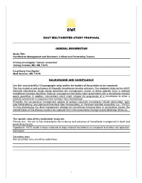 East Multicenter Study Proposal