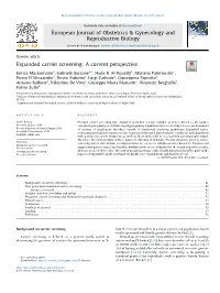 Expanded Carrier Screening: a Current Perspective