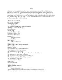 Index All Names Are Arranged Last Name, First Name, Or Last Name