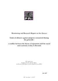 Monitoring and Research Report on the Gacaca Trials of Offences
