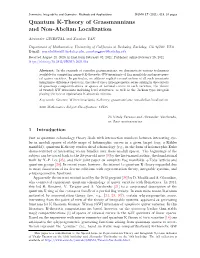 Quantum K-Theory of Grassmannians and Non-Abelian Localization