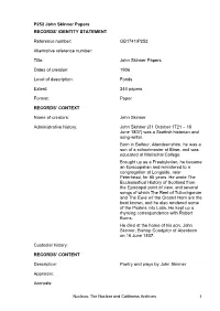 1 P252 John Skinner Papers RECORDS