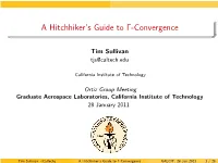 A Hitchhiker's Guide to Γ-Convergence