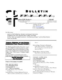 Bulletin to the Meeting with You for Handy Reference