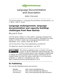Challenges from New Guinea