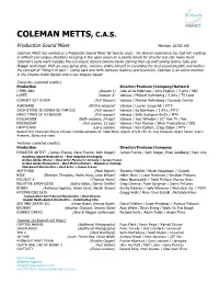 Coleman Metts, C.A.S