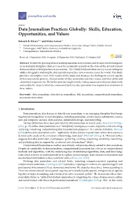 Data Journalism Practices Globally: Skills, Education, Opportunities, and Values