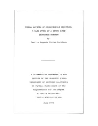 Formal Aspects of Organization Structure; A