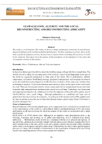 Journal of Policy and Development Studies (JPDS)
