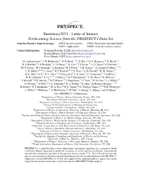 Letter of Interest Forthcoming Science from The