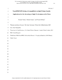 Nanosims Pb/Pb Dating of Tranquillityite in High-Ti Lunar Basalts