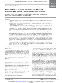 Phase II Study of Cediranib in Patients with Advanced Gastrointestinal Stromal Tumors Or Soft-Tissue Sarcoma